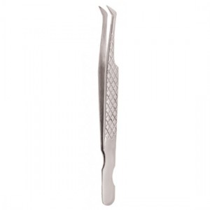 Diamond Print S-Type Eyelash Tweezer