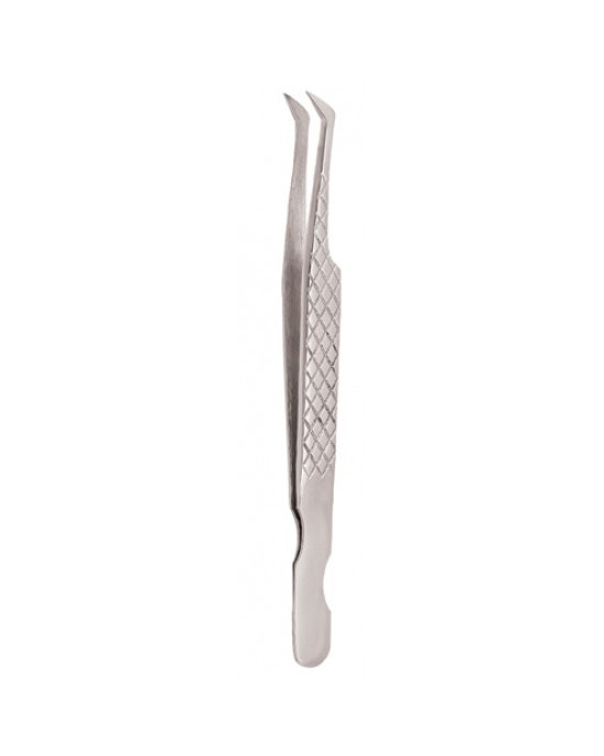 Diamond Print S-Type Eyelash Tweezer