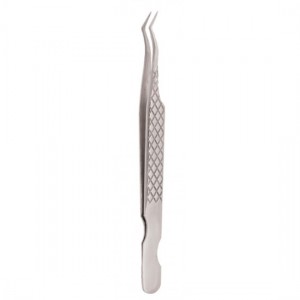 Diamond Print S-Type Eyelash Tweezer