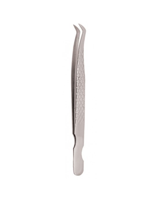 Diamond Print S-Type Eyelash Tweezer