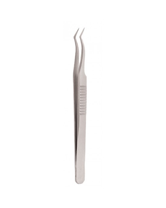 Serrated Handle Eyelash Tweezer