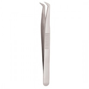 Serrated Handle Eyelash Tweezer