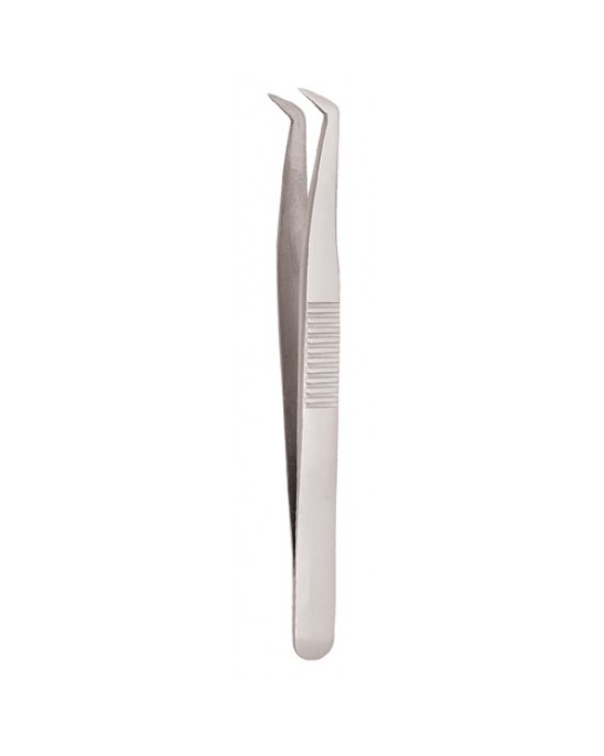 Serrated Handle Eyelash Tweezer