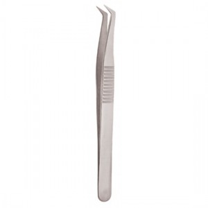 Serrated Handle Eyelash Tweezer