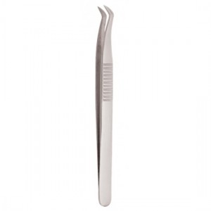 Serrated Handle Eyelash Tweezer