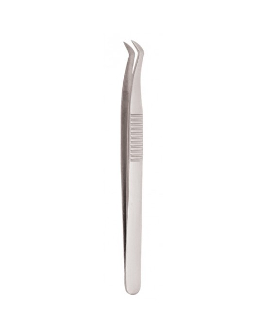 Serrated Handle Eyelash Tweezer