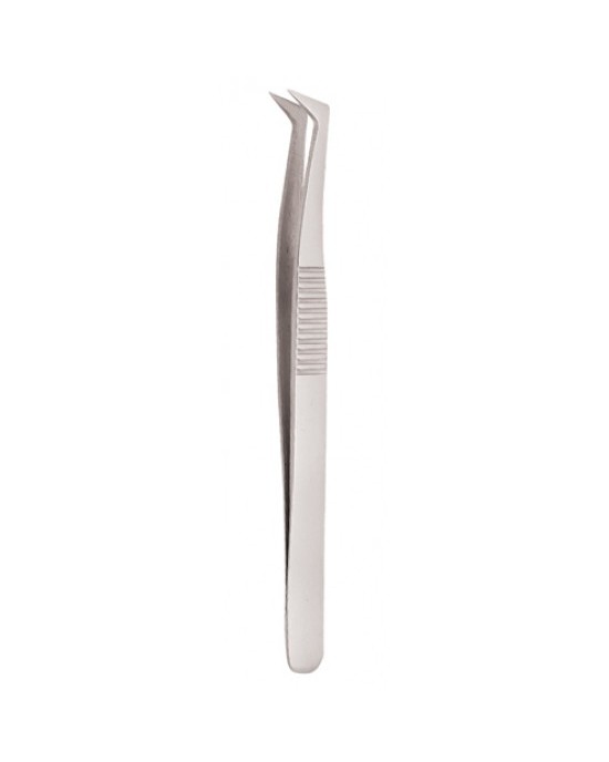 Serrated Handle Eyelash Tweezer