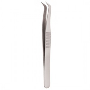 Serrated Handle Eyelash Tweezer