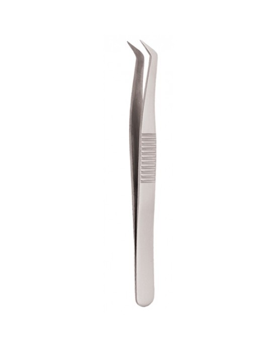 Serrated Handle Eyelash Tweezer
