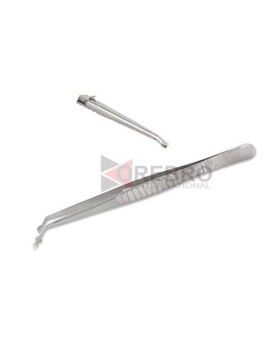 Bead Holding Tweezers Angled Tip