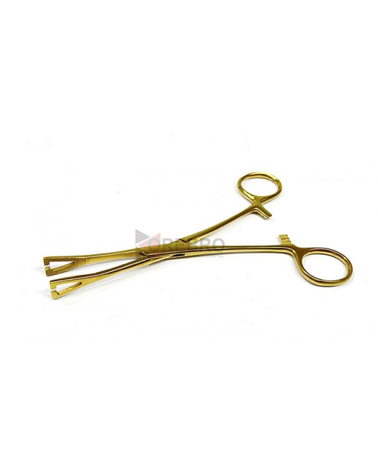 Pennington Forceps, Slotted- Gold Oxide Coated