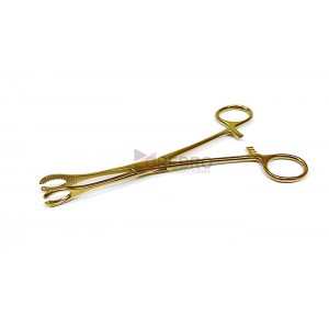 Forester(Sponge) Forceps, Slotted- Gold Oxide Coated