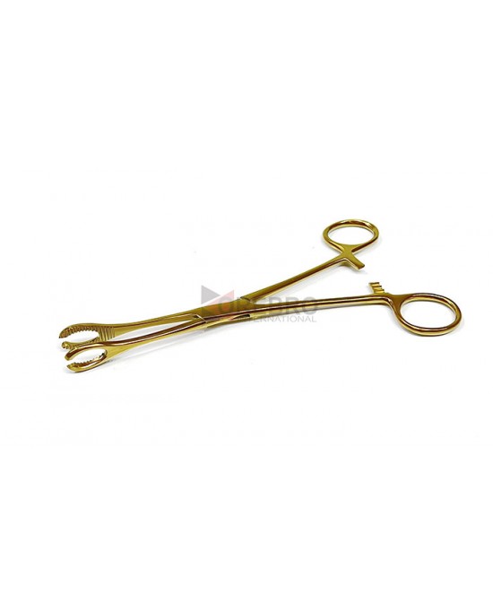 Forester(Sponge) Forceps, Slotted- Gold Oxide Coated