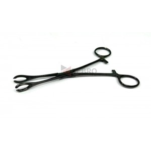 Forester(Sponge) Forceps, Slotted- Black Oxide Coated