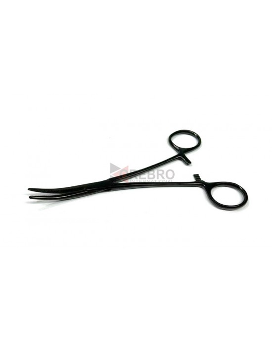 Hemostatic Forceps, Curved- Black Oxide Coated