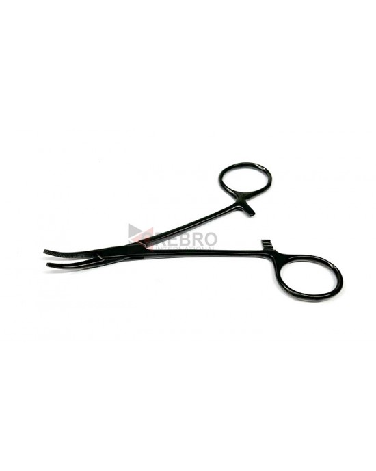 Hemostatic Forceps, Curved- Black Oxide Coated